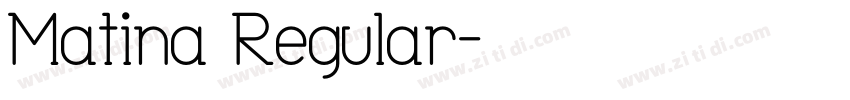 Matina Regular字体转换